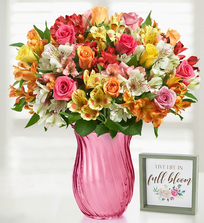 Assorted Roses & Peruvian Lilies